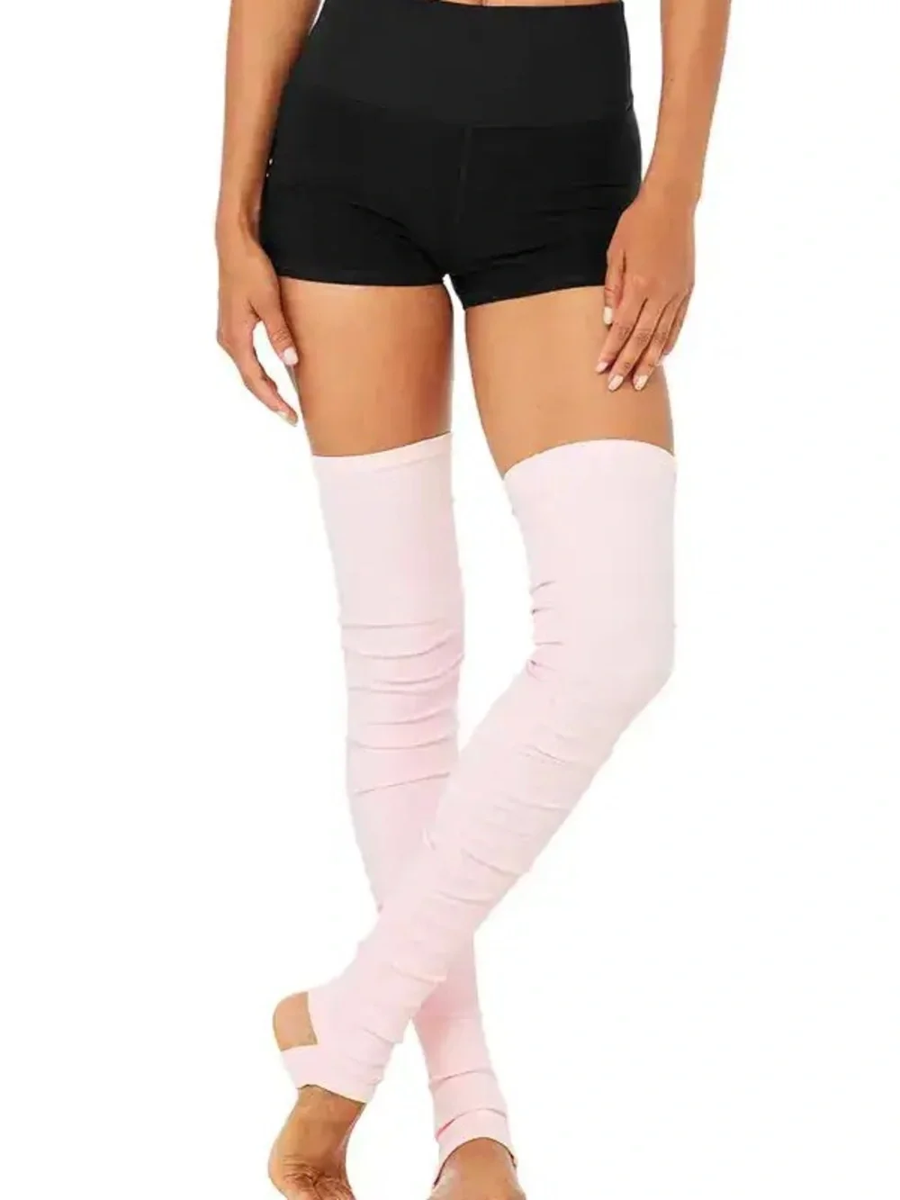 ALO Yoga Goddess Leg Warmers, Powder Pink